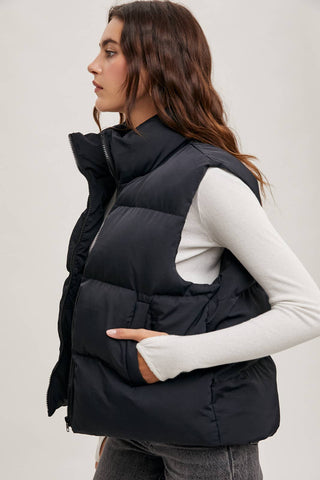 Zip Front Puffer Vest