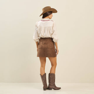 Vegan Suede Stud Skirt