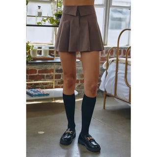 box pleated tailored skort

