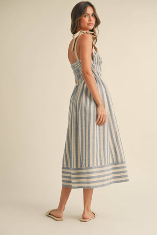 Striped Chevron Midi Dress