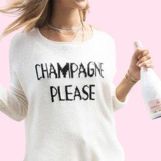 soft knit champagne please sweater 