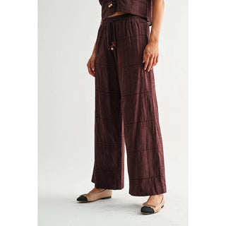 Embroidered Plum Pants