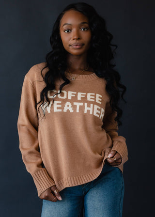 Brown Coffee Weather Sweater