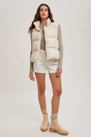 Zip Front Puffer Vest