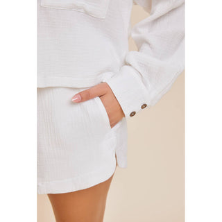 100% cotton elastic waistband summer shorts