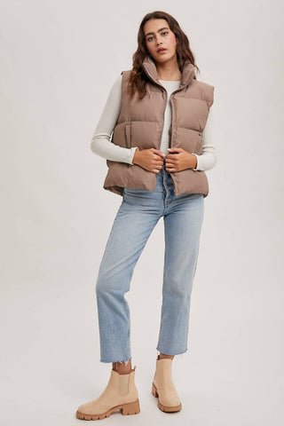 Zip Front Puffer Vest