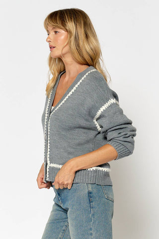 Contrast Stitch Cardigan