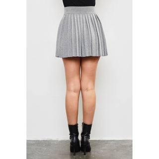 Pleated Knit Skirt