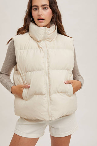 Zip Front Puffer Vest