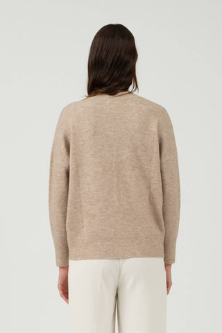 V Neck Drop Shoulder Sweater