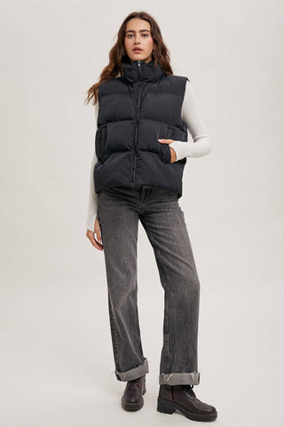 Zip Front Puffer Vest