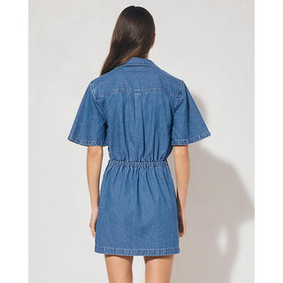 Indigo Denim Midi Dress