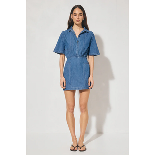 Indigo Denim Midi Dress