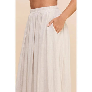 linen blend maxi skirt trad wife style