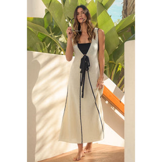 Contrast Sleeveless Maxi