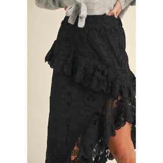 asymmetric lace boho skirt country chic