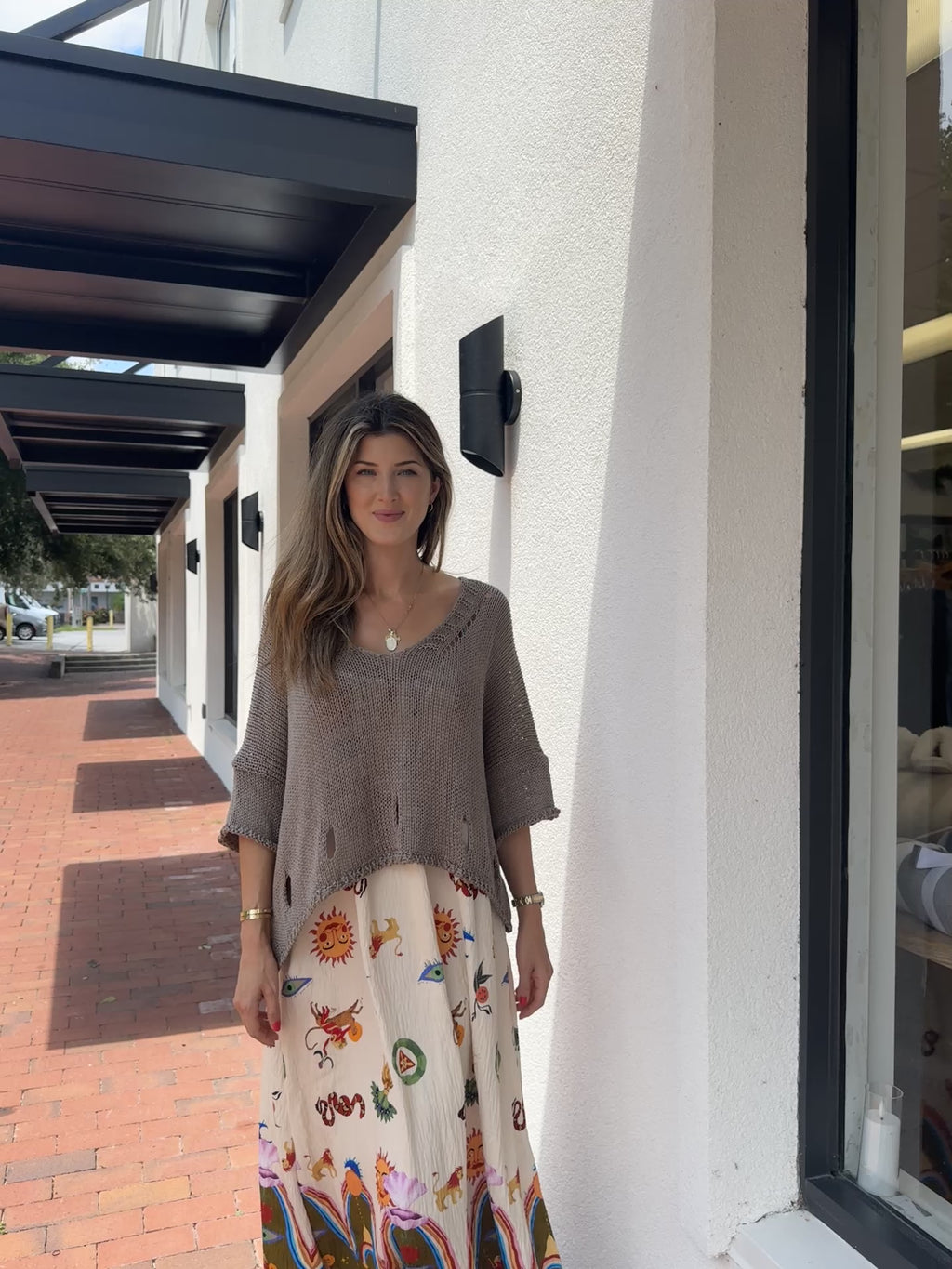 open knit crochet loose fit top made in Italy 