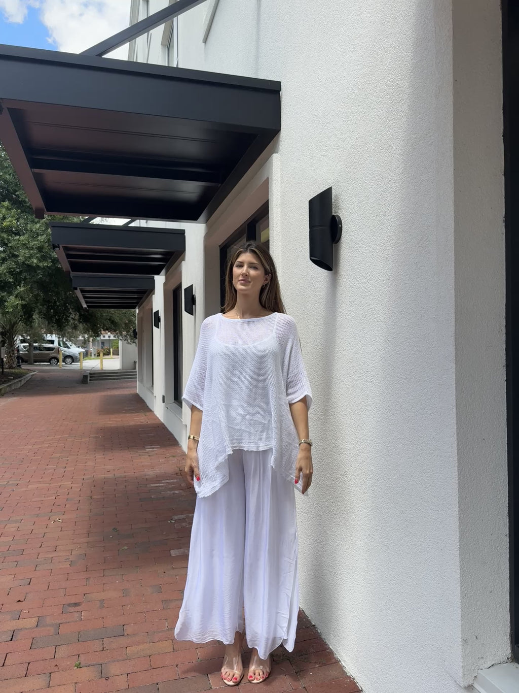 knit cotton loose fit top 