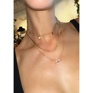ultra thin herringbone gold plated tarnish resistant necklace necklace stack