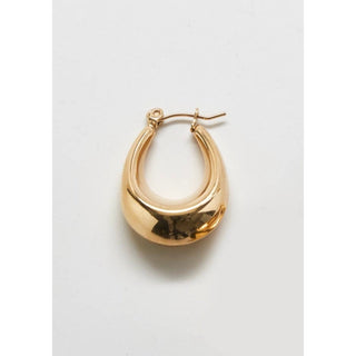 gold oval chunk hoops