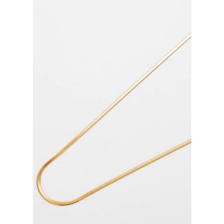 ultra thin herringbone gold plated tarnish resistant necklace