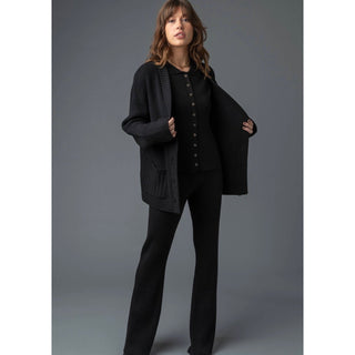 black high quality sweater cardigan button down